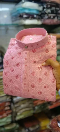 Shyam Vol 7 Viscose Kurta Pajama Big Size Lakhnavi Work New Design