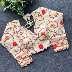 SS1089 Pure Camric Khadi Cotton Readymade Blouse New Design