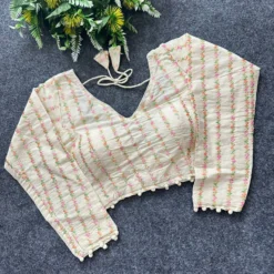 SS1089 Pure Camric Khadi Cotton Readymade Blouse New Design