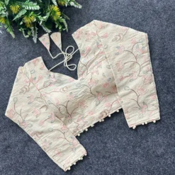 SS1089 Pure Camric Khadi Cotton Readymade Blouse New Design