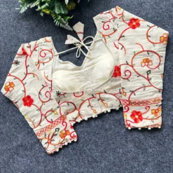 SS1089 Pure Camric Khadi Cotton Readymade Blouse New Design