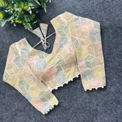 SS1089 Pure Camric Khadi Cotton Readymade Blouse New Design