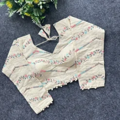 SS1089 Pure Camric Khadi Cotton Readymade Blouse New Design