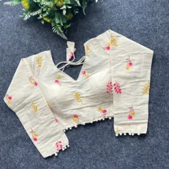 SS1089 Pure Camric Khadi Cotton Readymade Blouse New Design