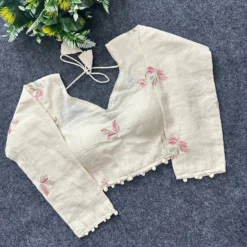 SS1089 Pure Camric Khadi Cotton Readymade Blouse New Design