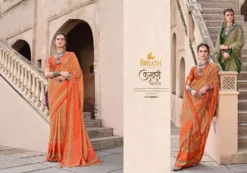 Trirath Kasturi Ajrakh Printed Silk Saree under 1000