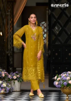 Zaveri Pari Organza Embroidered Readymade Dress Below 2000