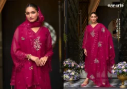 Zaveri Pari Organza Embroidered Readymade Dress Below 2000