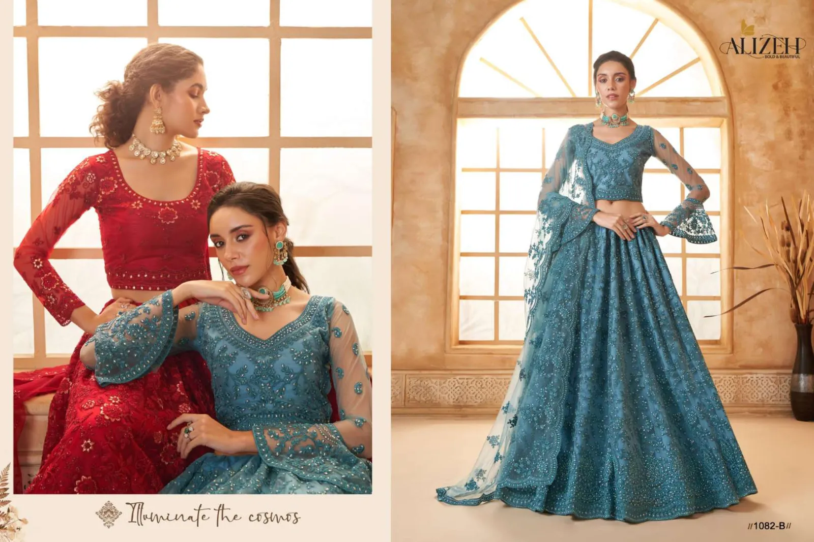 Alizeh Bridal Heritage Color Saga Vol 3 Maroon Bridal Lehenga