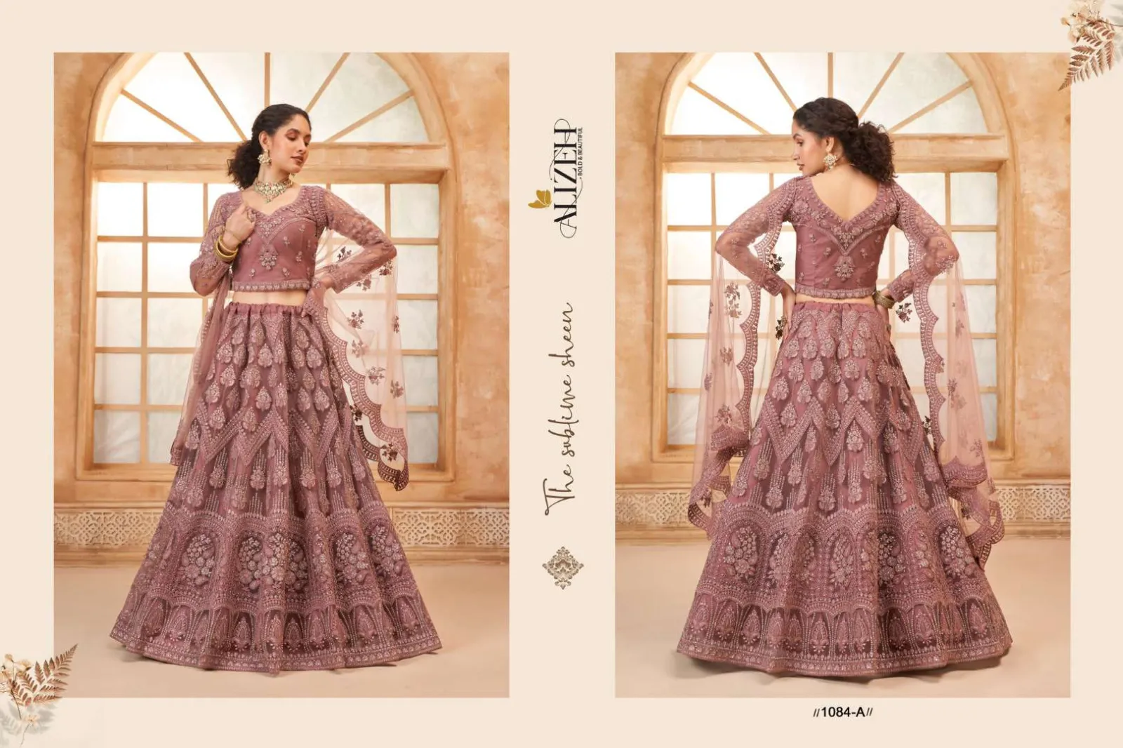 Alizeh Bridal Heritage Color Saga Vol 3 Maroon Bridal Lehenga