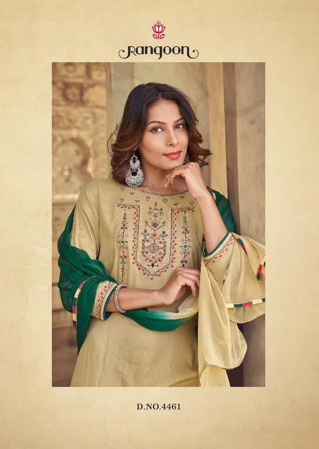 Rangoon Catwalk Vol 5 Rayon Kurti With Bottom Dupatta