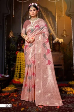 Saroj Tilak Organza Saroski Vol 5 Tissue Silk Saree