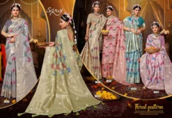 Saroj Tilak Organza Saroski Vol 5 Tissue Silk Saree