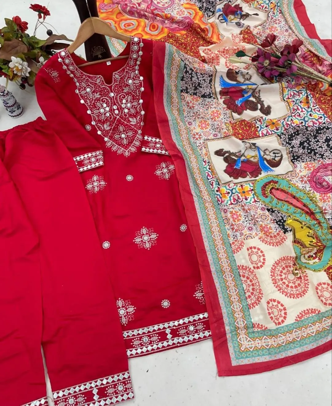 Laxmy Vol 7 Embroidery Top Bottom With Dupatta Set Under 1500