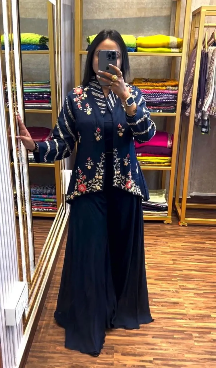 Madhuri 152 Party Wear Shrug with Palazzo Collection