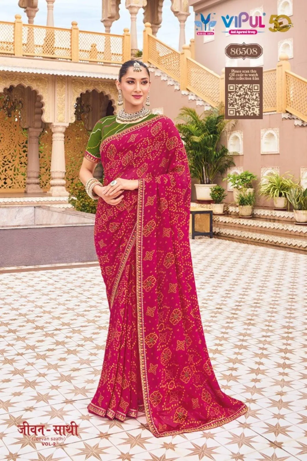Vipul Jeevan Saathi Vol 2 Georgette And Chiffon Saree