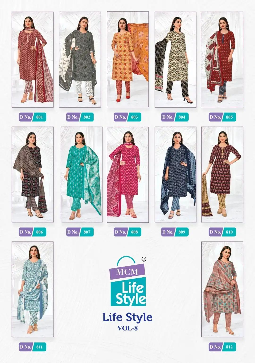 Mcm Lifestyle Vol 8 Casual Wear Cotton Dress Material Collection Under 500