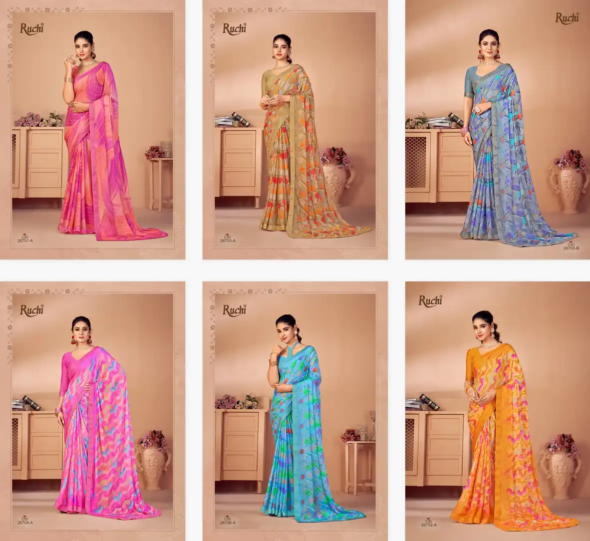 Ruchi Simayaa 20 Chiffon Printed Saree Under 600