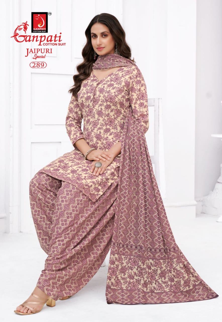 Ganpati Jaipuri Patiyala Vol 13 Cotton Top Bottom With Dupatta Dress Material Collection
