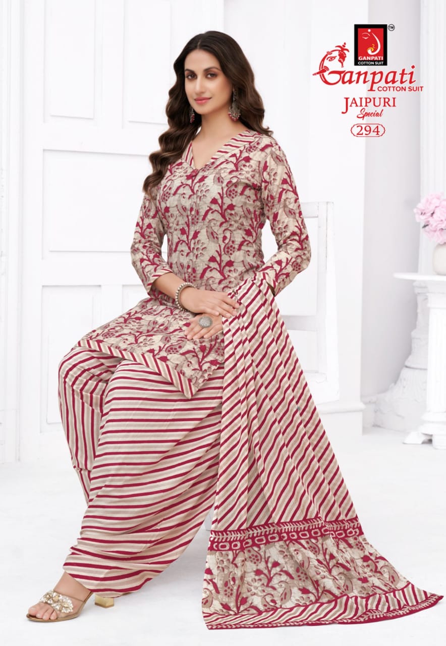 Ganpati Jaipuri Patiyala Vol 13 Cotton Top Bottom With Dupatta Dress Material Collection