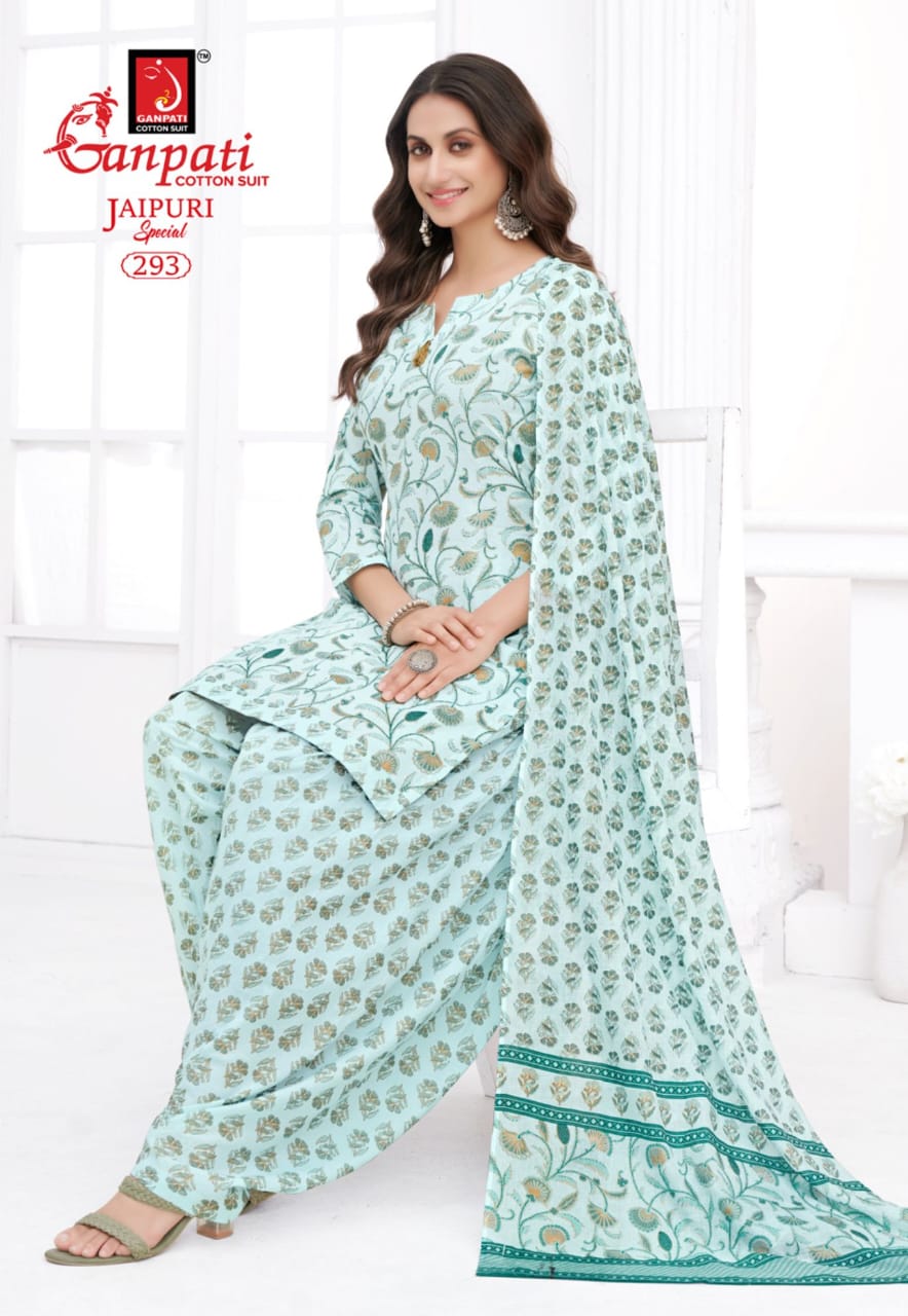 Ganpati Jaipuri Patiyala Vol 13 Cotton Top Bottom With Dupatta Dress Material Collection