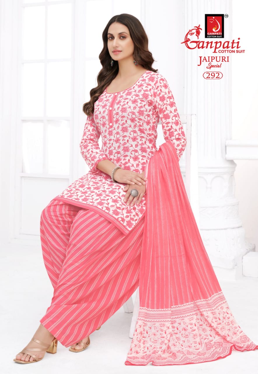 Ganpati Jaipuri Patiyala Vol 13 Cotton Top Bottom With Dupatta Dress Material Collection