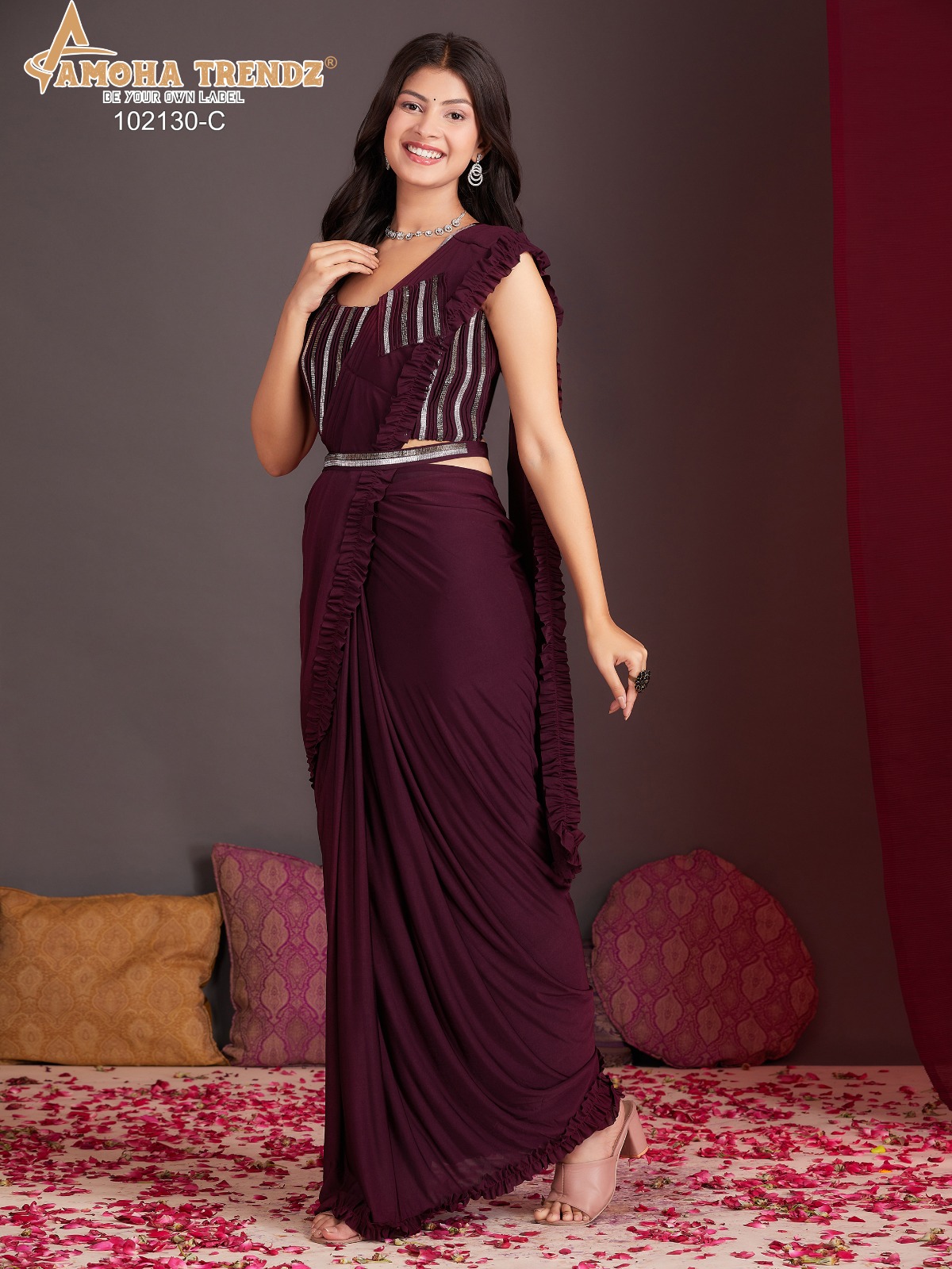 Amoha Trendz 102130 Ready To Wear Saree Collection