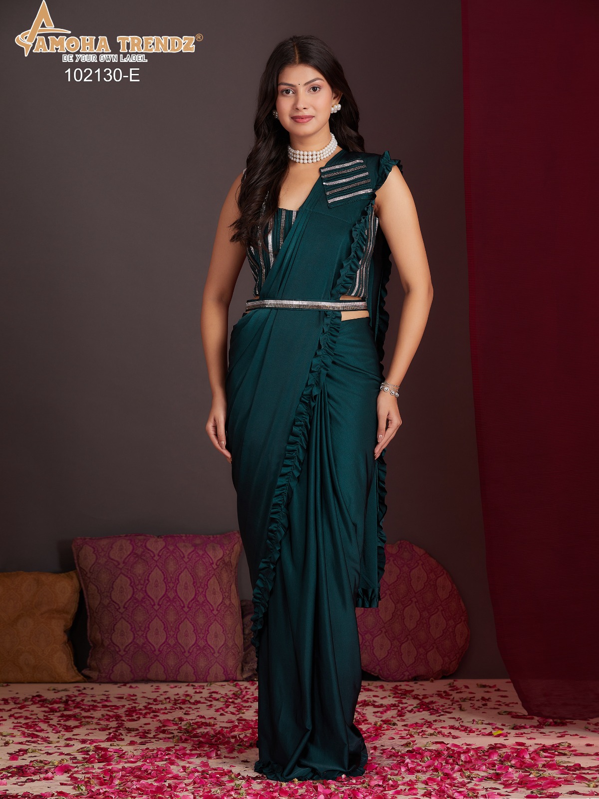 Amoha Trendz 102130 Ready To Wear Saree Collection