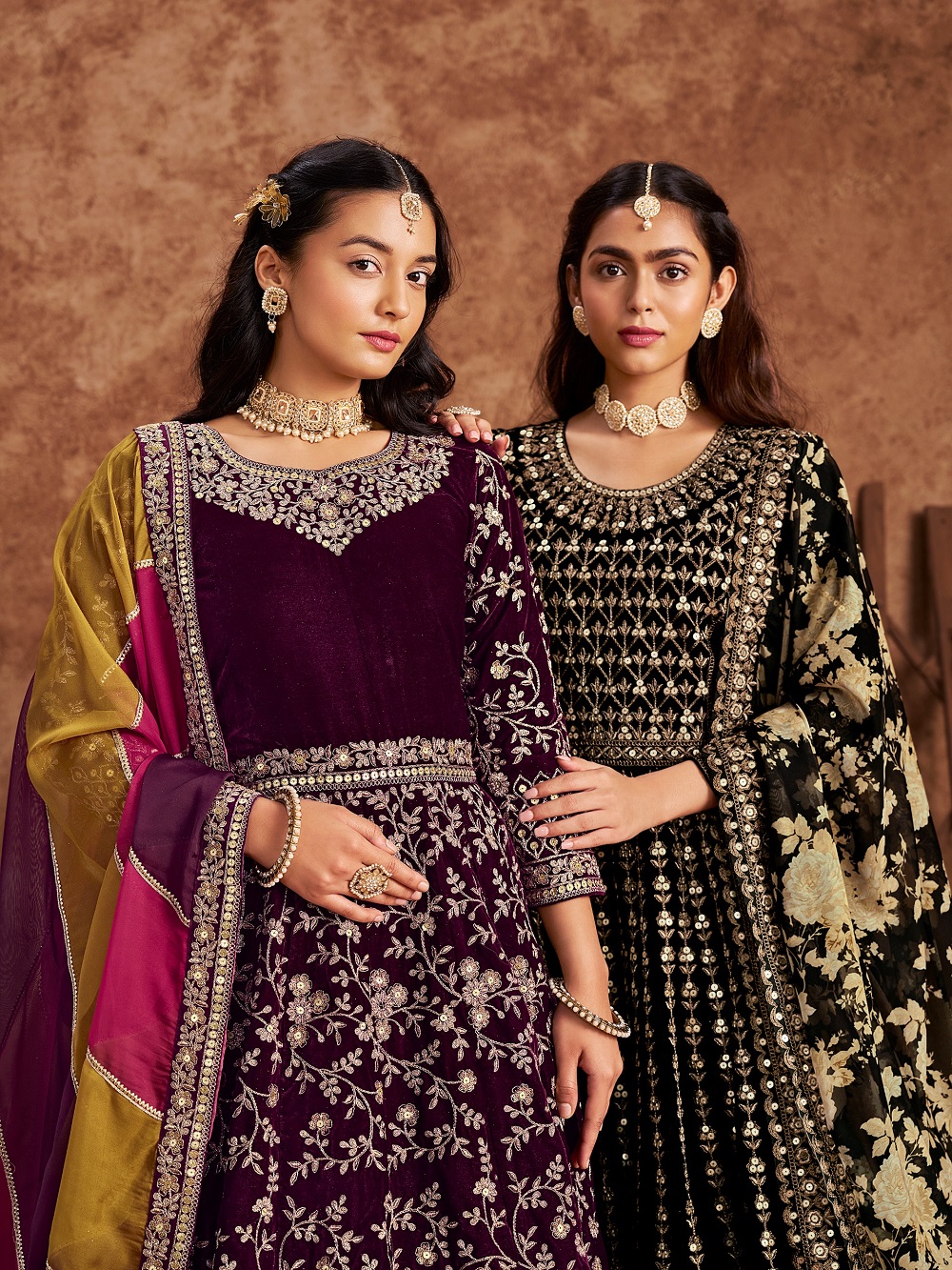 Twisha Vol 30 Velvet Embroidered Gown Collection