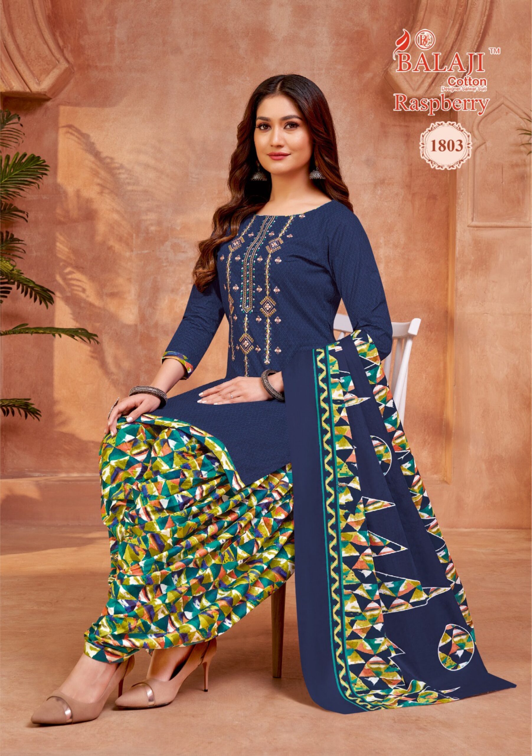 Balaji Raspberry Vol 18 Cotton Dress Material Under 500