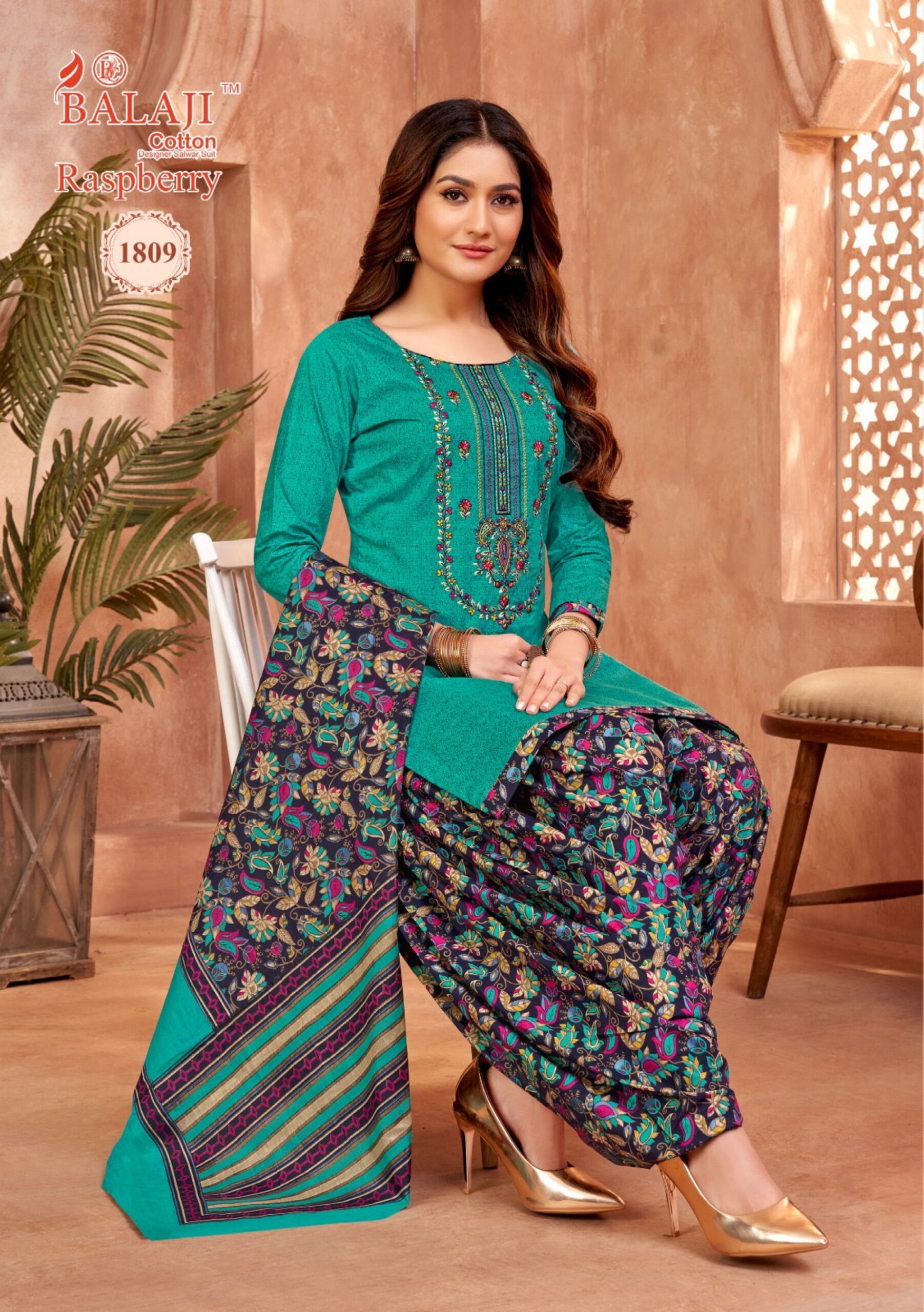 Balaji Raspberry Vol 18 Cotton Dress Material Under 500