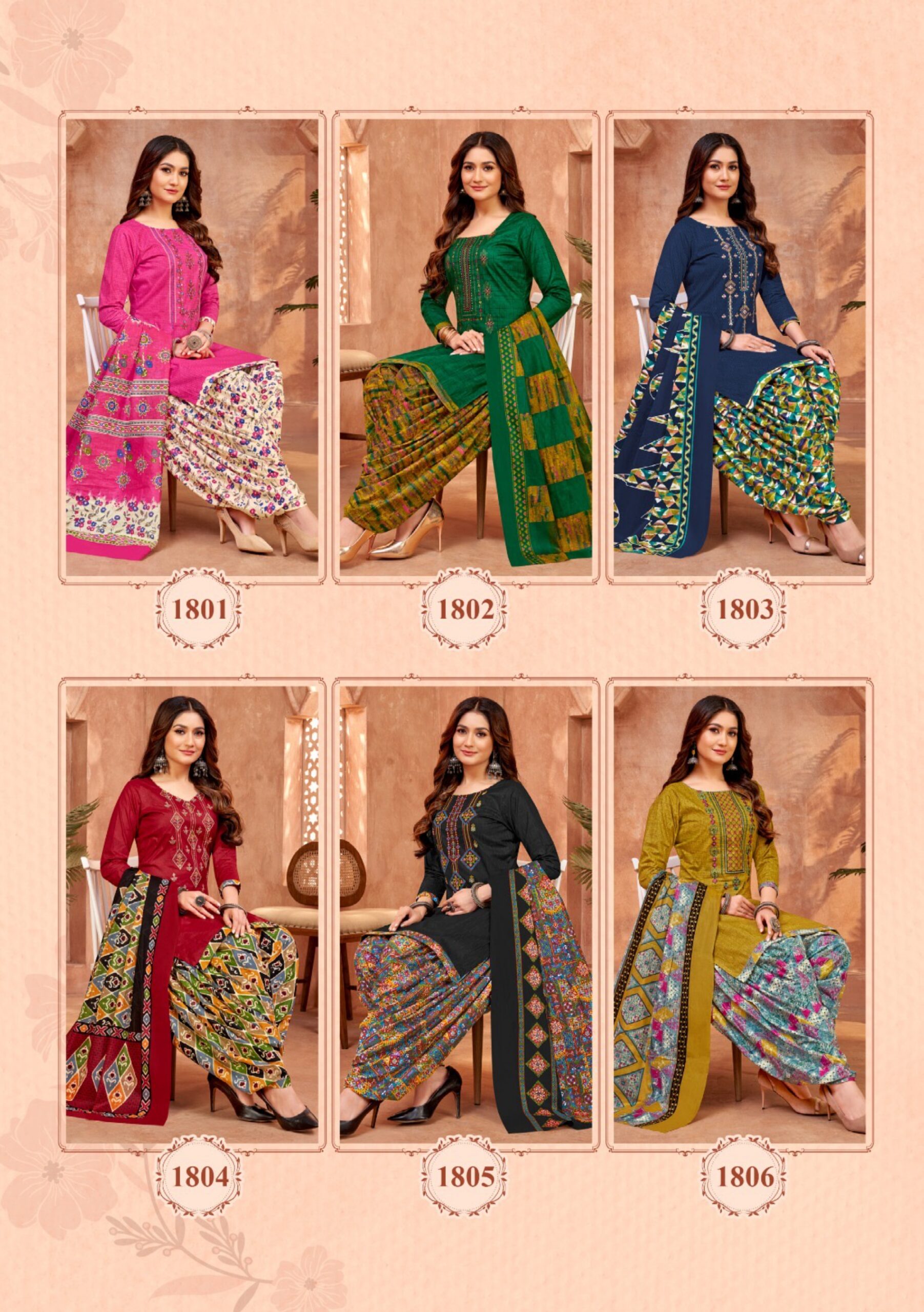 Balaji Raspberry Vol 18 Cotton Dress Material Under 500