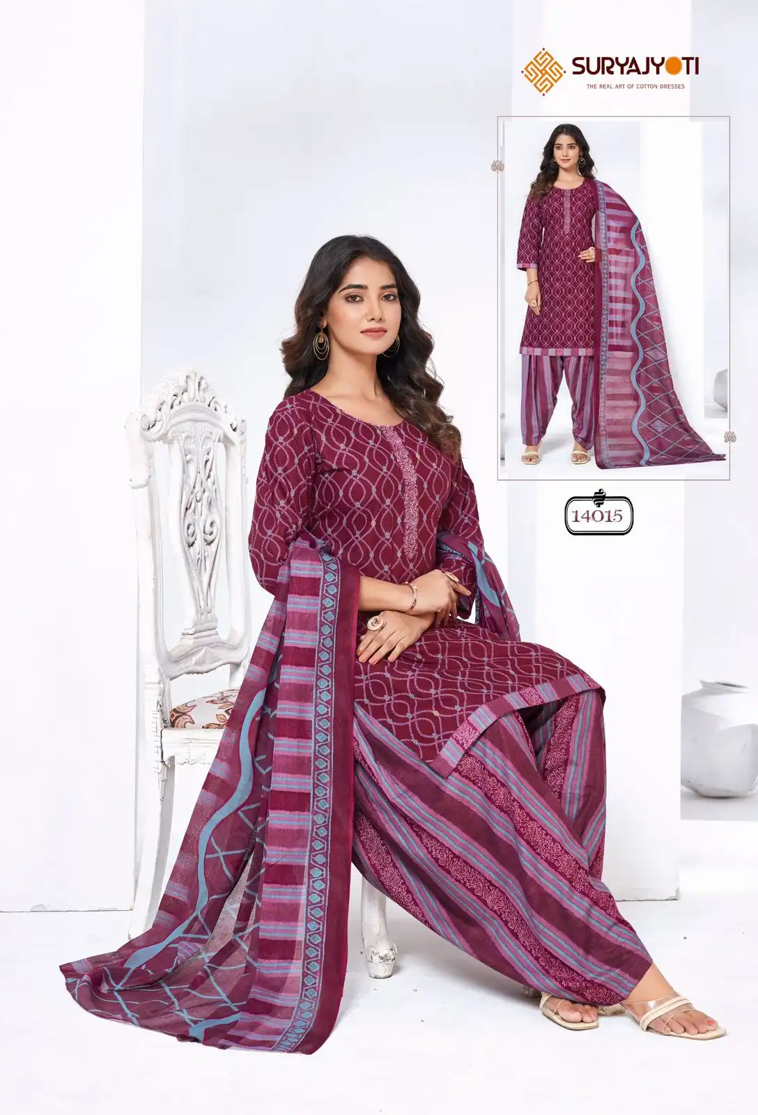 Suryajyoti Trendy Patiyala Vol 14 Cotton Printed Dress Material