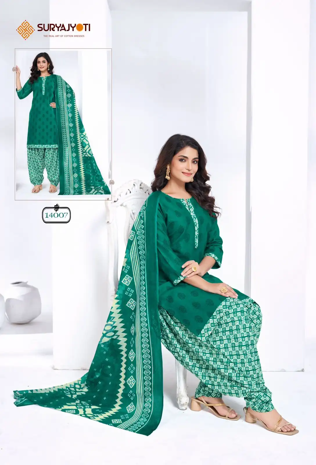 Suryajyoti Trendy Patiyala Vol 14 Cotton Printed Dress Material