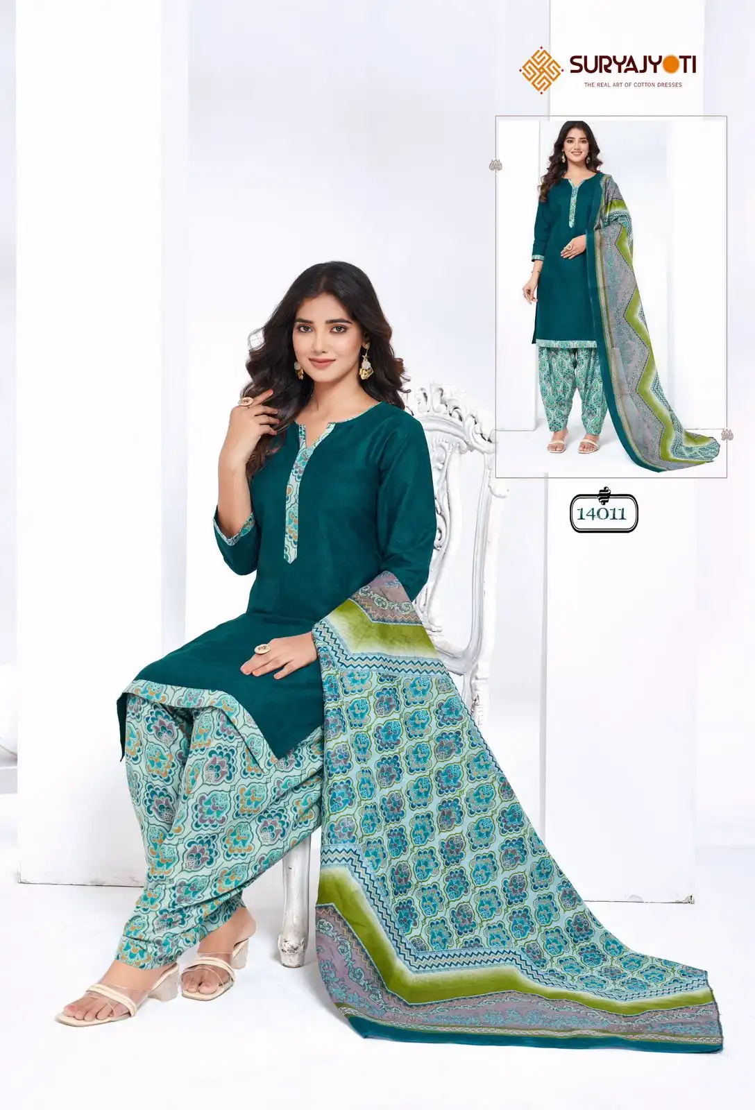 Suryajyoti Trendy Patiyala Vol 14 Cotton Printed Dress Material