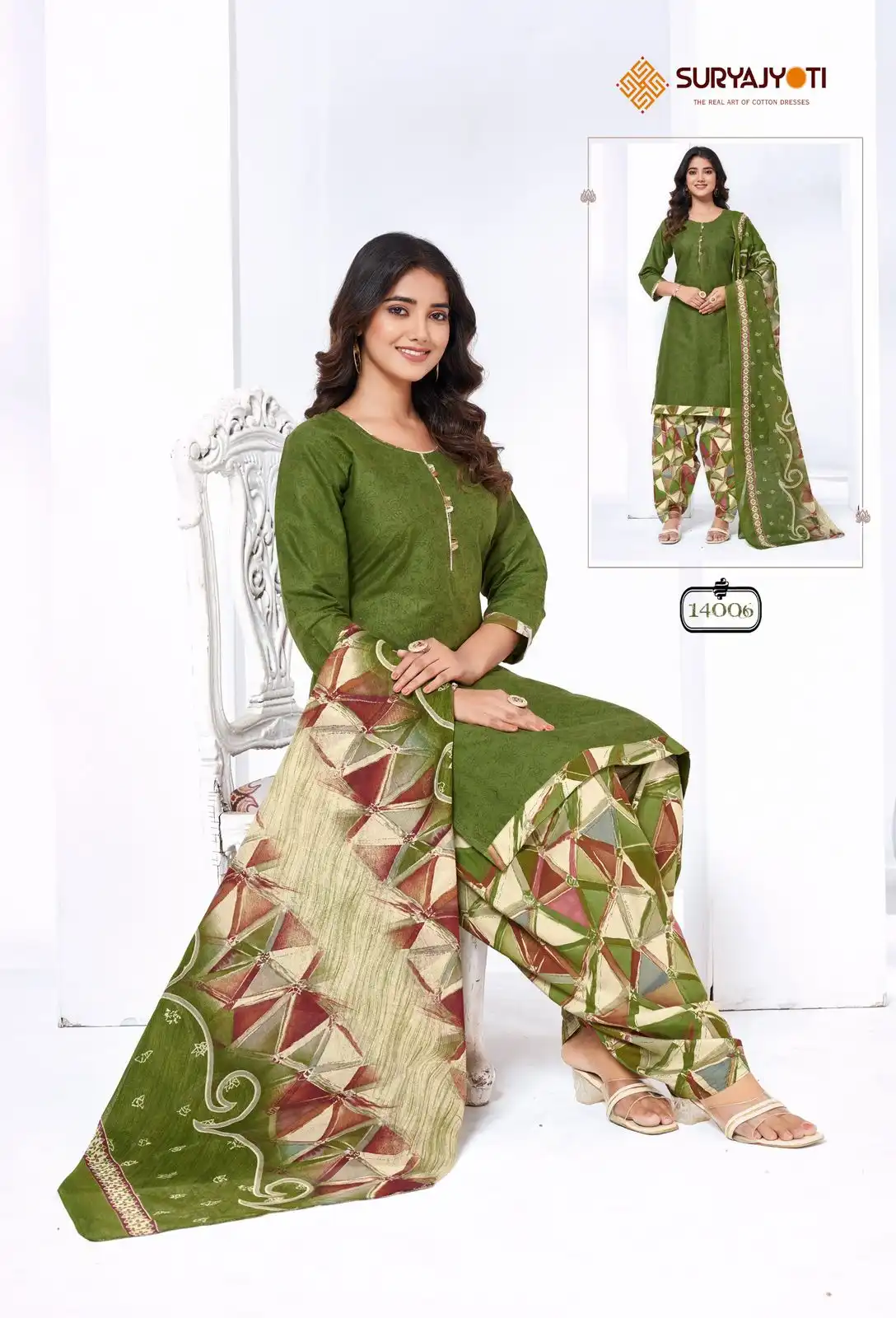 Suryajyoti Trendy Patiyala Vol 14 Cotton Printed Dress Material