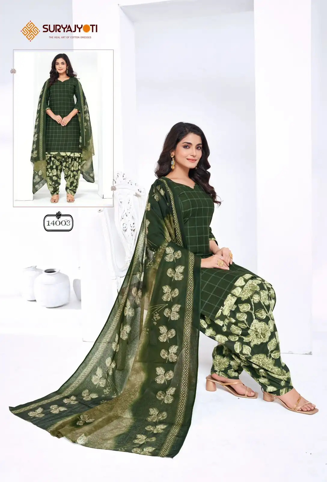 Suryajyoti Trendy Patiyala Vol 14 Cotton Printed Dress Material