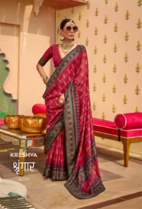 Kreshva Shringaar Mercerized Sigma Silk Saree Collection Under 1000