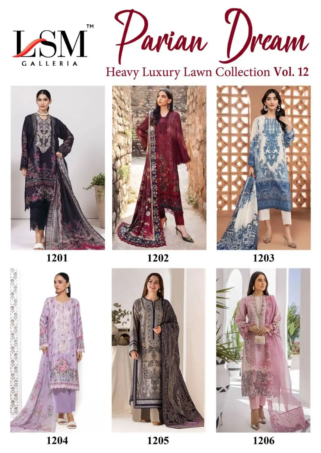 Lsm Parian Dream Vol 12 Heavy Luxury Lawn Collection Under 500