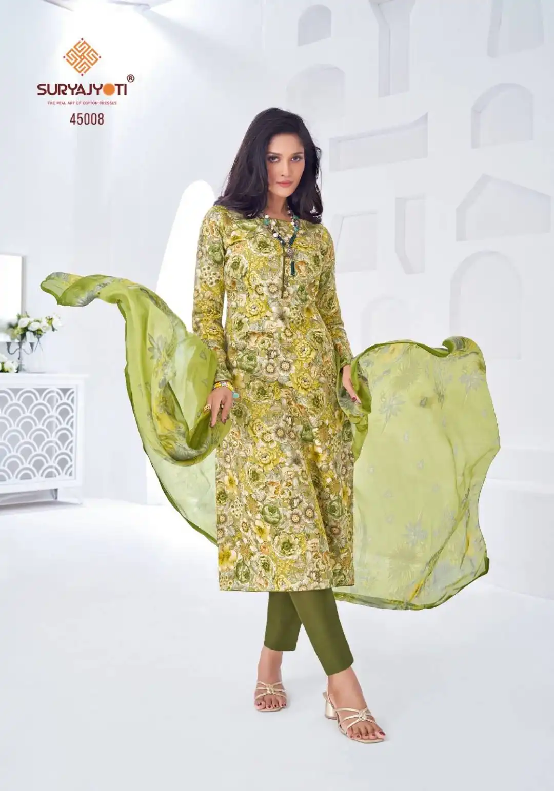 Suryajyoti Naishaa Vol 45 Jaam Satin Printed Dress Material Under 1000