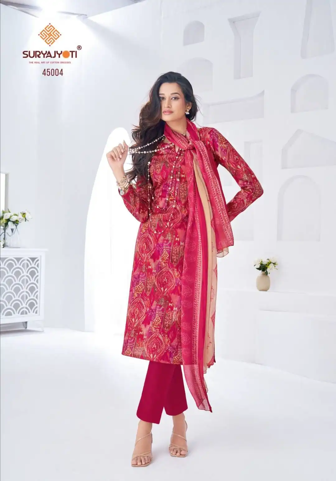 Suryajyoti Naishaa Vol 45 Jaam Satin Printed Dress Material Under 1000