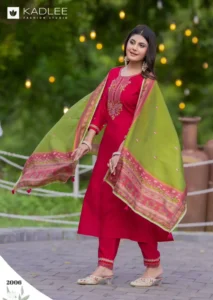 Kadlee Nirvana Viscose Weaving Kurti Bottom With Dupatta Collection Under 1500