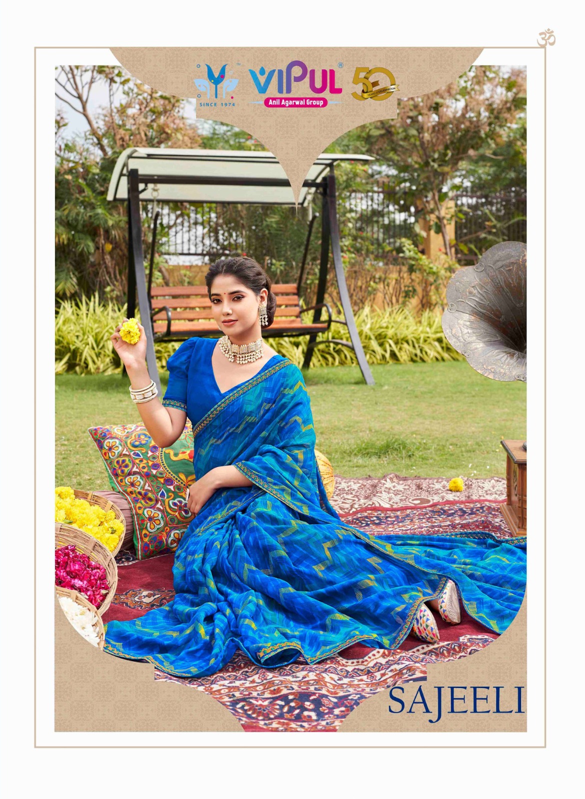 Vipul Sajeeli Printed Georgette Saree Under 1000