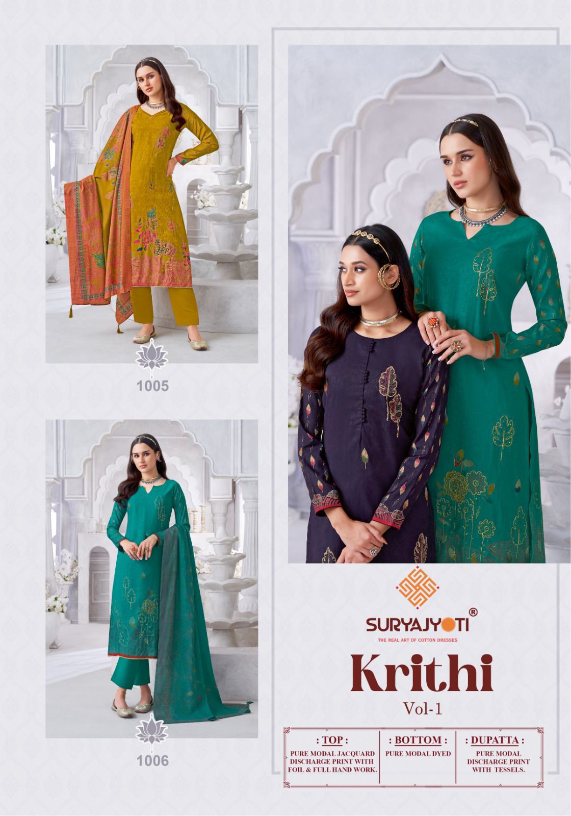 Suryajyoti Krithi Vol 1 New Top Bottom With Dupatta Under 1000