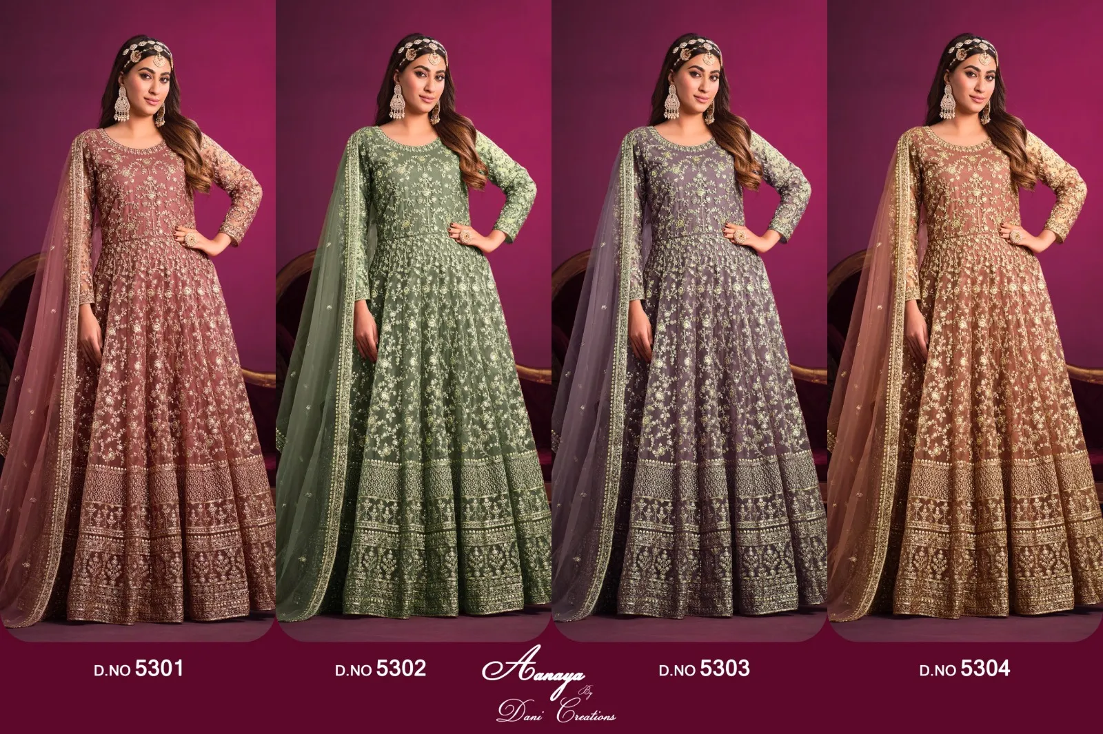 Aanaya Vol 153 Designer Net Gown Under 3000