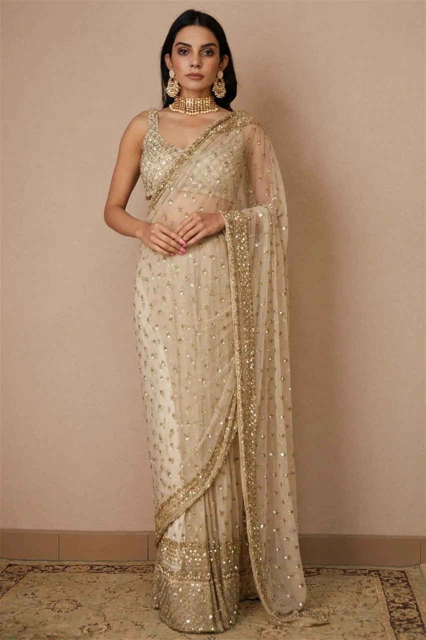 Kiara Zeel Butterfly Soft Net Saree with Cording work Collection