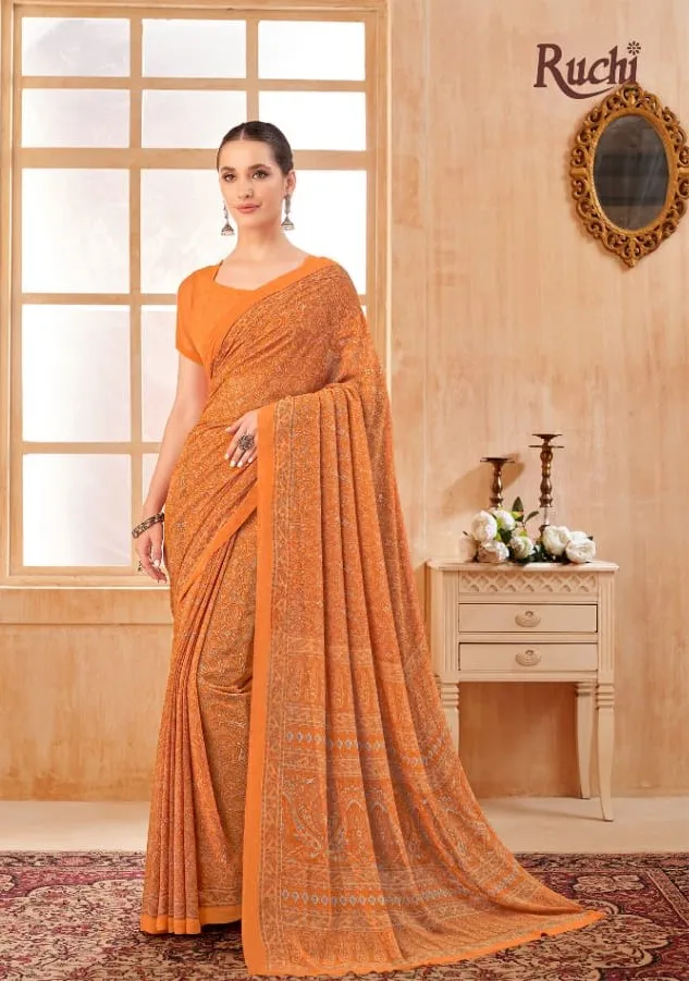 Ruchi Ragaa Georgette 13 Casual Wear Saree Under 500