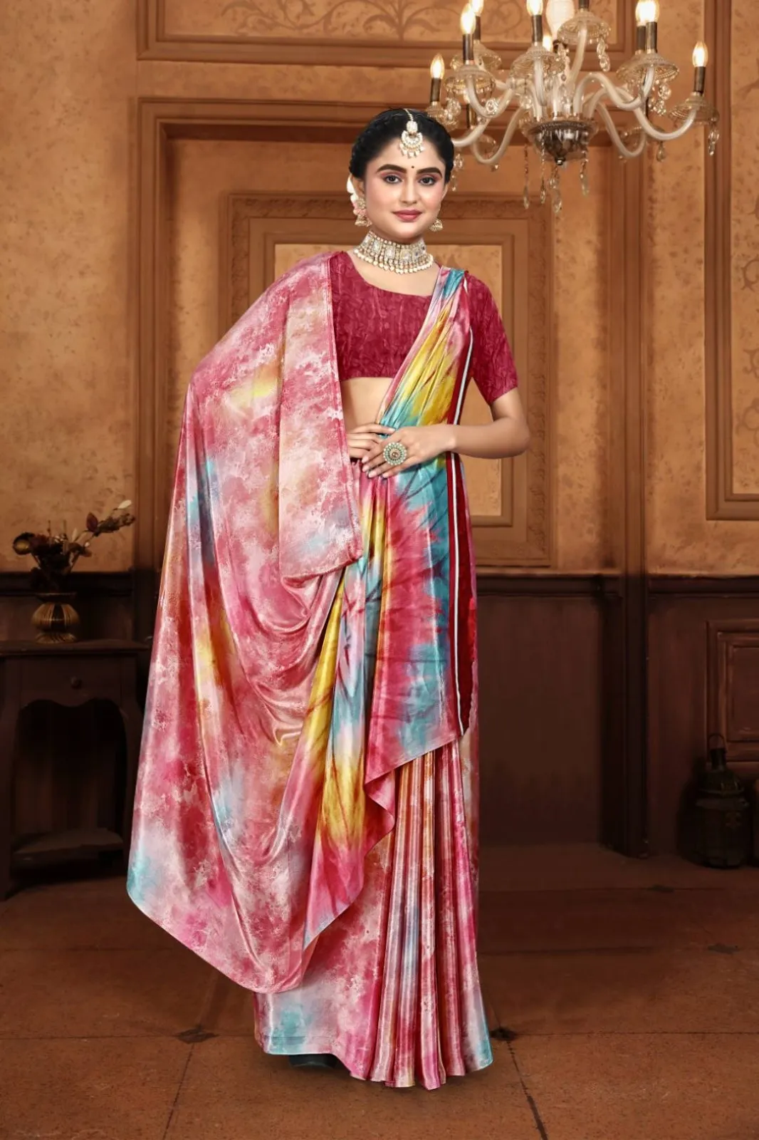 Sanjan Italiya Soft Crape Silk Saree Under 1000