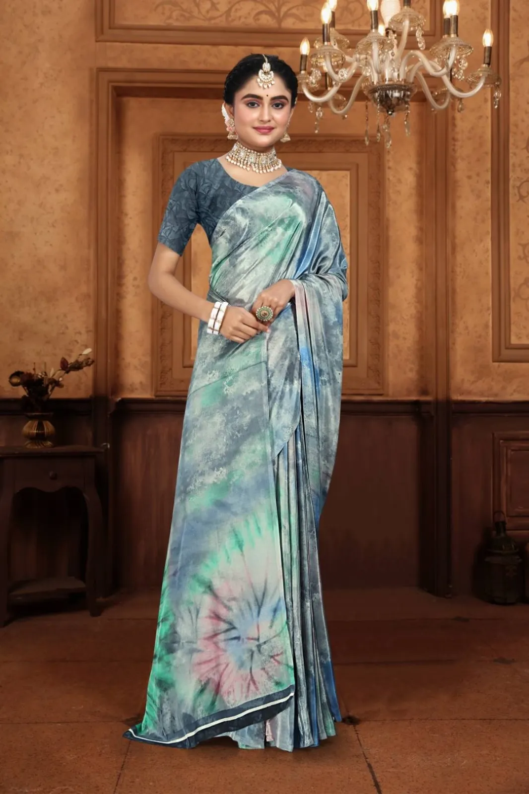 Sanjan Italiya Soft Crape Silk Saree Under 1000