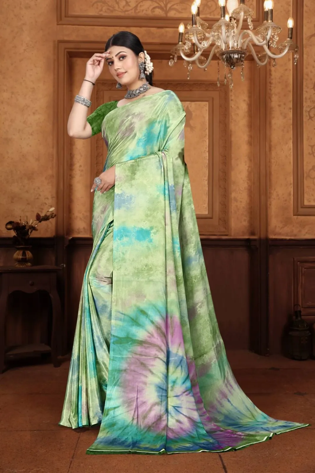 Sanjan Italiya Soft Crape Silk Saree Under 1000